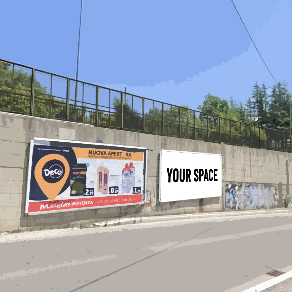 SPAZIO PUBBLICITARIO 600 x 300 Via Giovanni XXIII, 139 (POTENZA) Dal 16/11/2026 al 29/11/2026 14 giorni